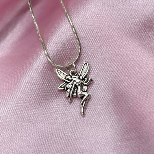 Sterling silver plated fairy adjustable Necklace