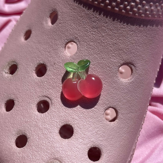 Cherry resin croc charm