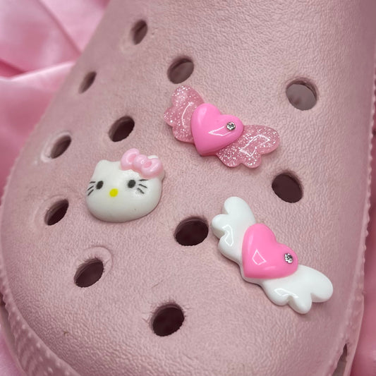 Kawaii baby pink aesthetic resin croc charms