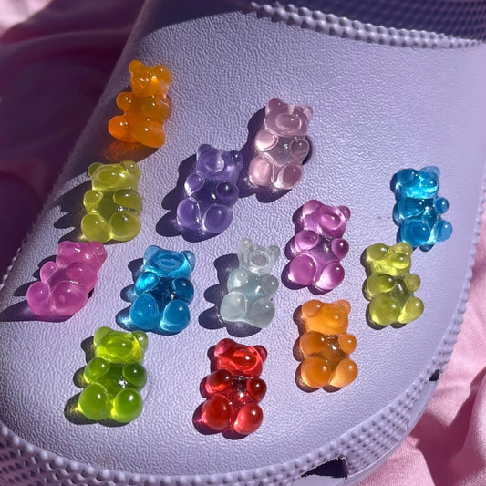 Gummy bear resin croc charms