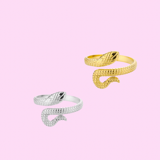 Hypoallergenic Chunky adjustable snake Ring
