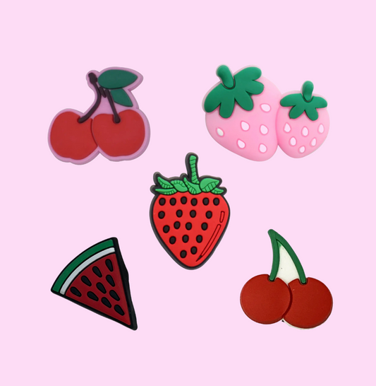 strawberry watermelon cherry fruit croc charm