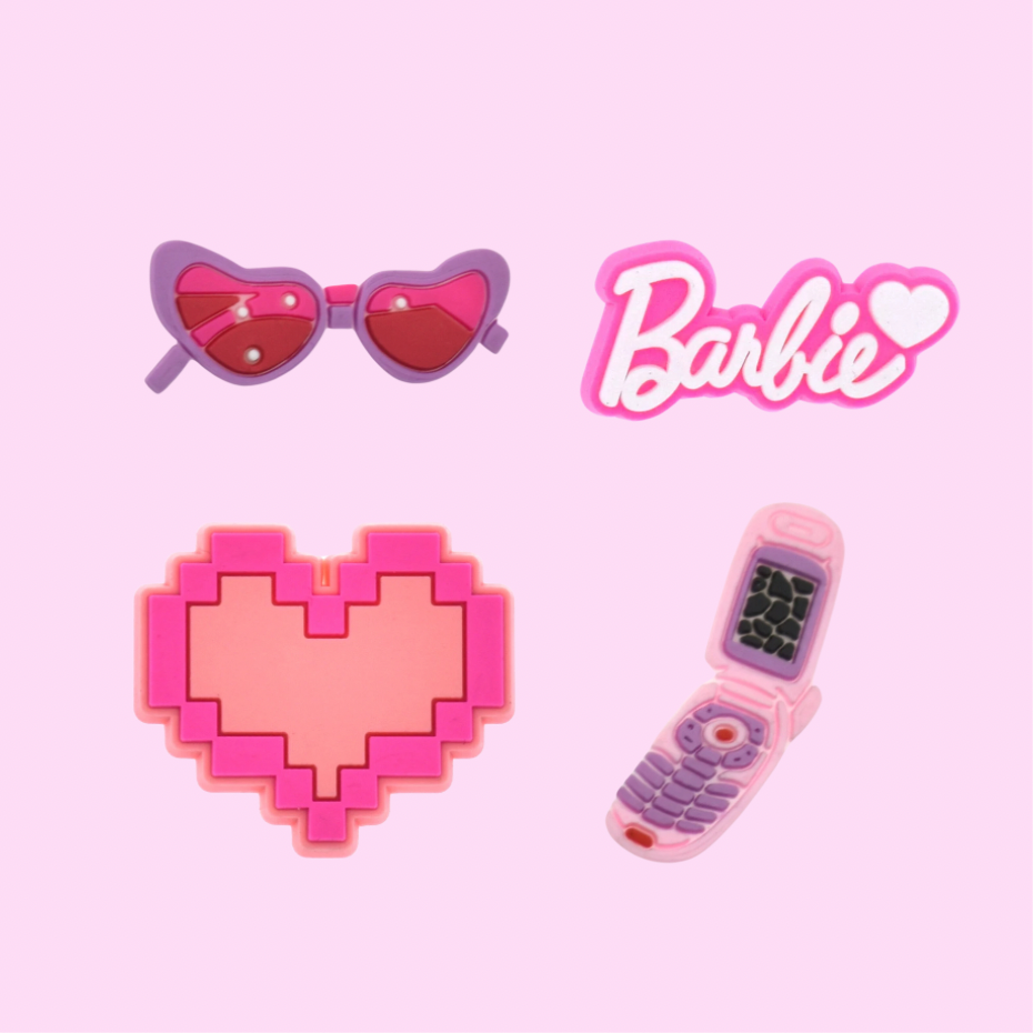 Pink aesthetic Barbie phone sunglasses croc charms ( x 1 )