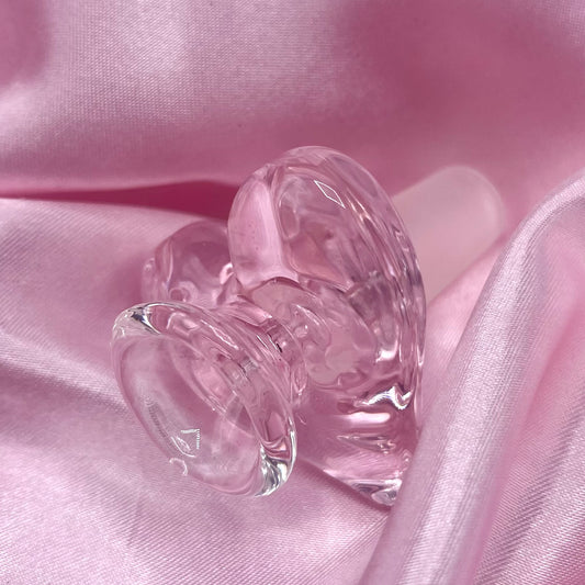 Love heart baby pink glass bong bowl