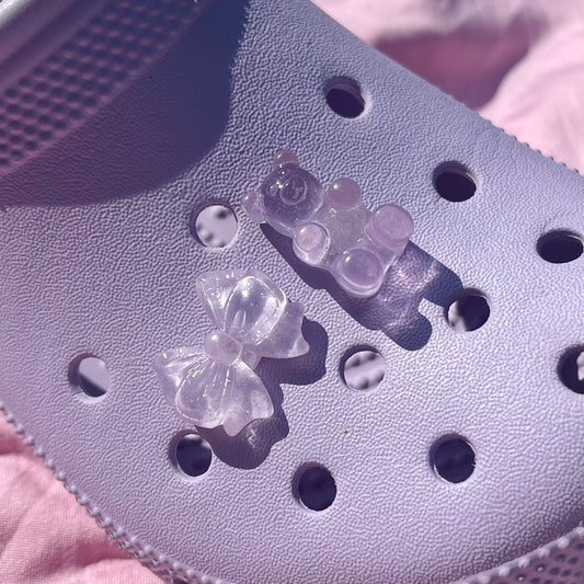 Lilac resin croc charms