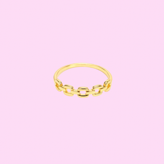 Hypoallergenic chain adjustable Ring Gold or silver