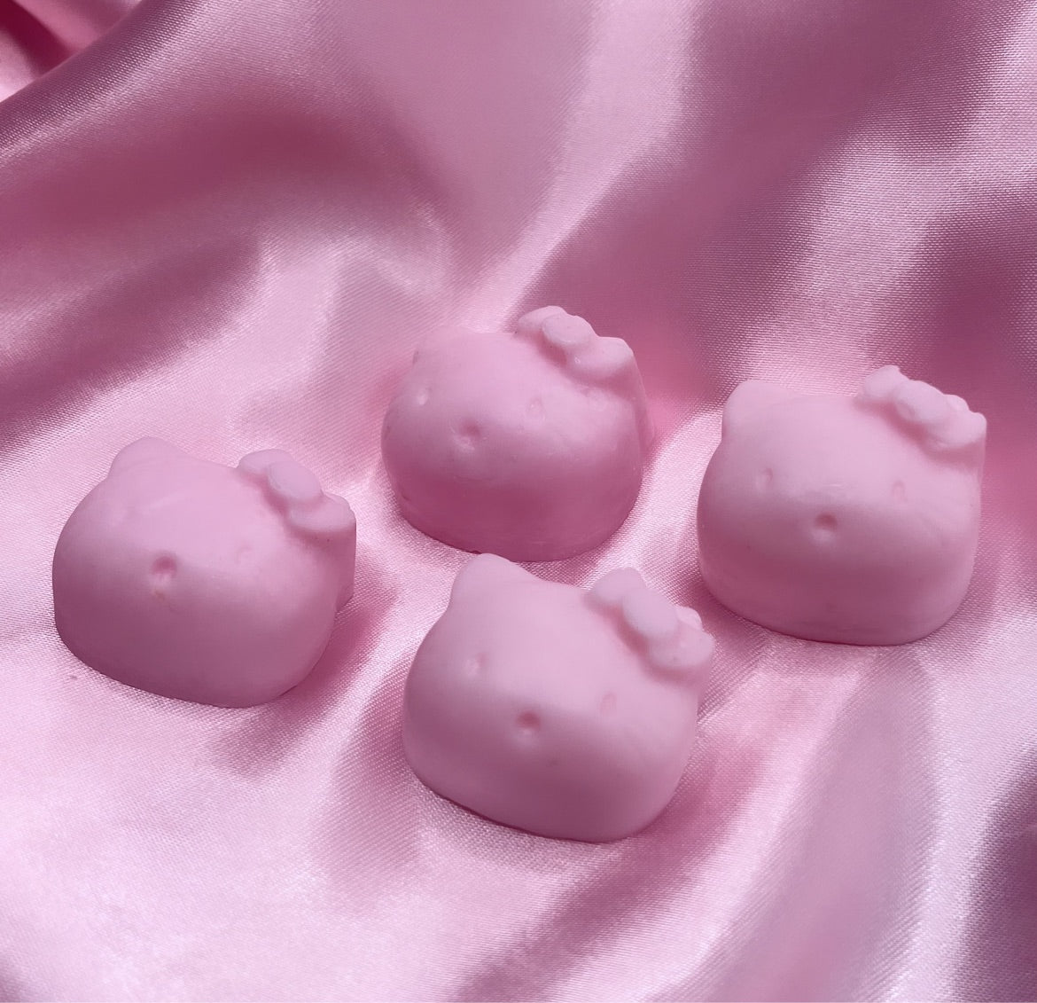 Handmade Pink Snow Fairy Kitty Soy Wax melts