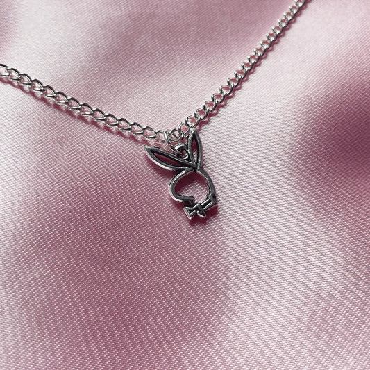 Sterling Silver Plated Bunny Necklace