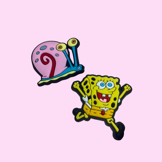 SpongeBob Gary snail croc charm